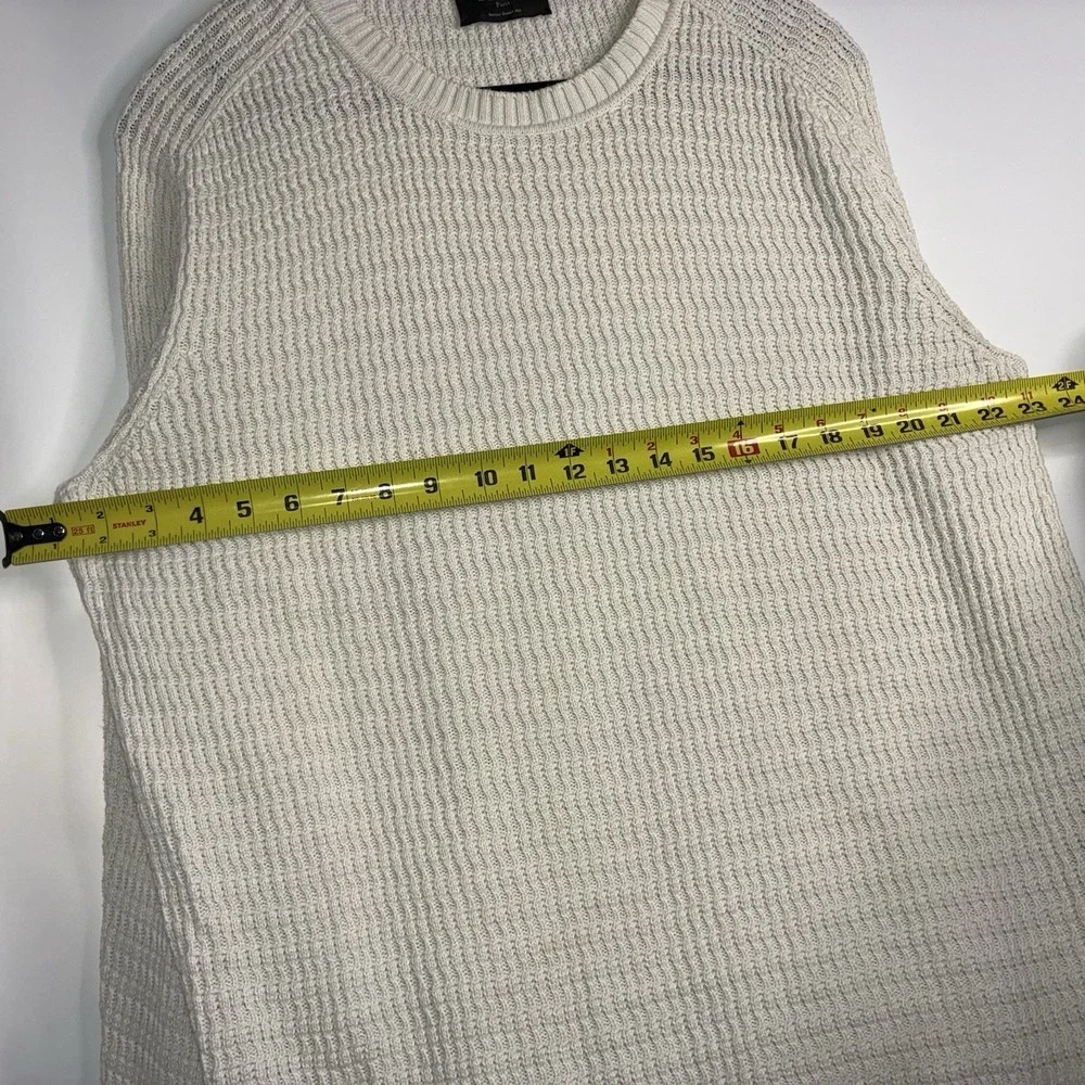 Berluti Sweater Paris Cable Knit Wavy White Cashmere Cotton Blend Sz 42 (52 EUR)